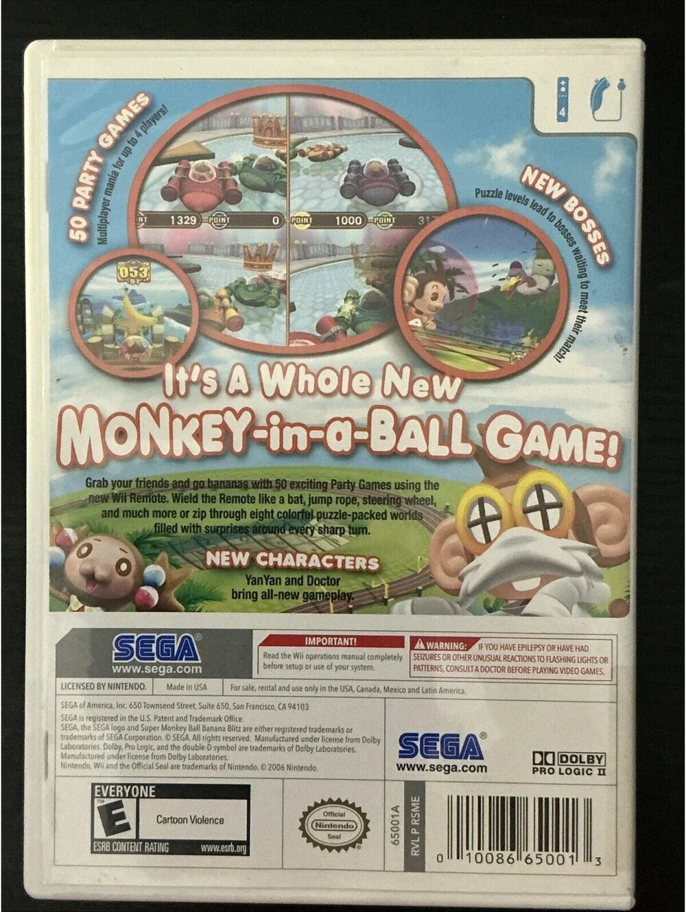 Super Monkey Ball: Banana Blitz - Nintendo Wii - CIB - Tested
